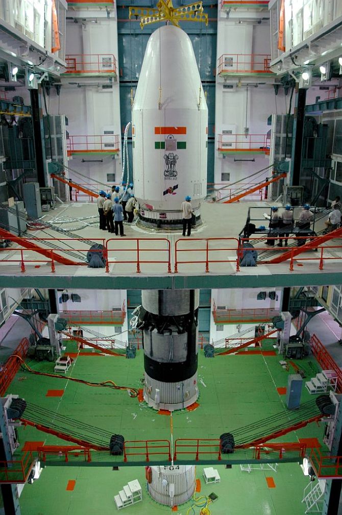 Satish Dhawan Space Centre at Sriharikota in Andhra Pradesh