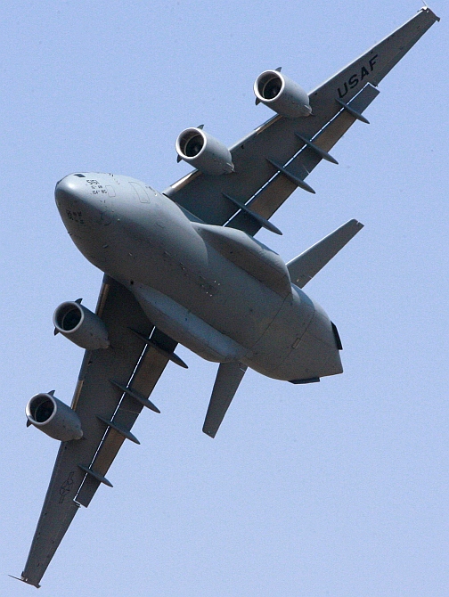 A US C-17 military aircraft
