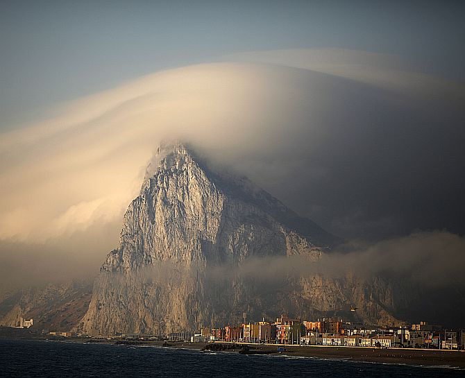 Rock of the British territory of Gibraltar