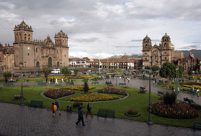 main plaza in Cuzco, Peru