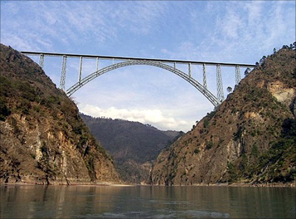 Chenab bridge in Jammu and Kashmir