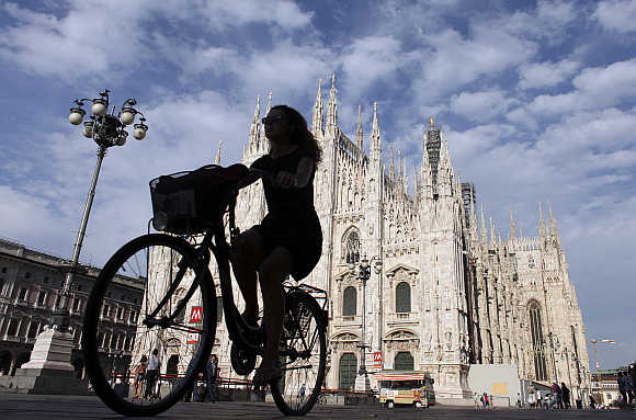 Duomo cathedral in downtown Milan