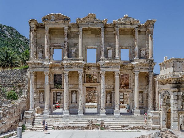 Celsus library, in Ephesus, near Selcuk, west Turkey
