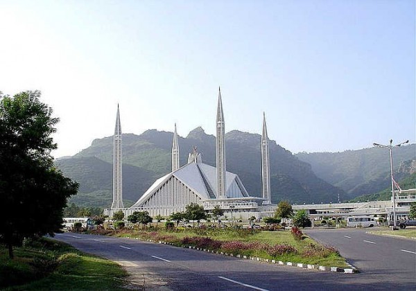 Faisal Mosque in Islamabad, Pakistan.